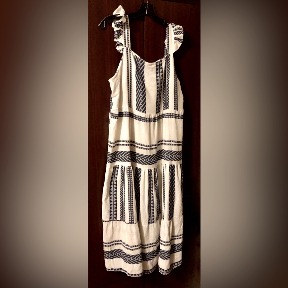 CATERINA RICCI Striped Midi Dress.